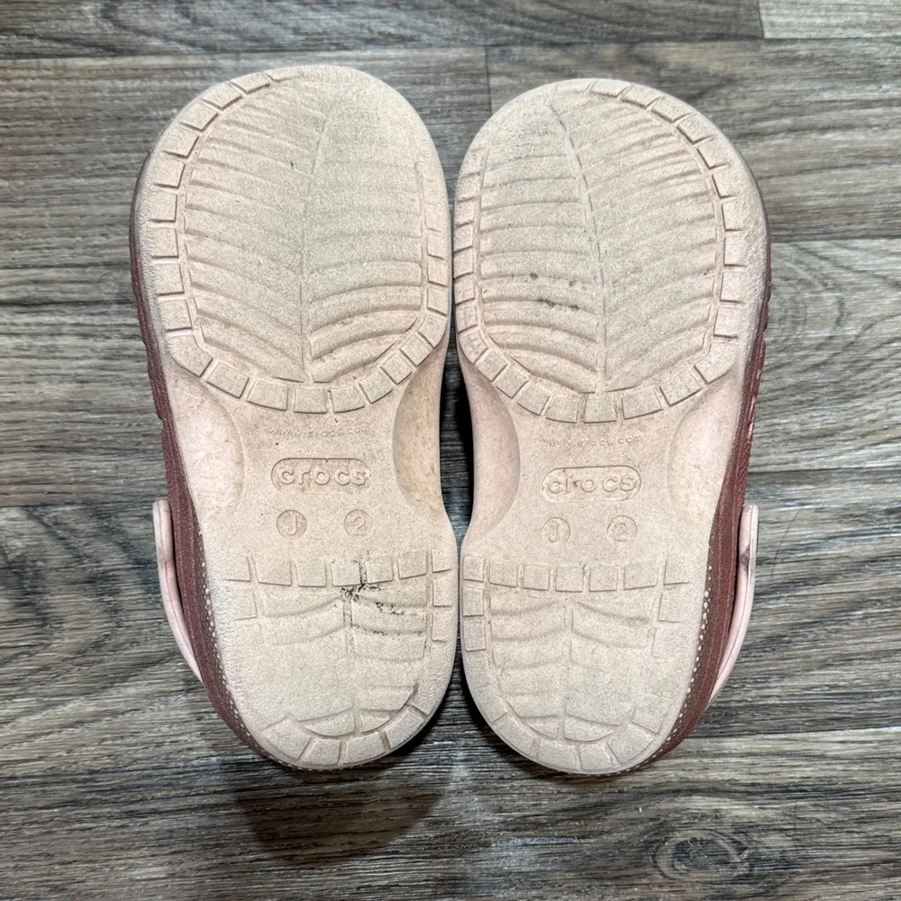 Pink J2 Sparkly Glitter Crocs